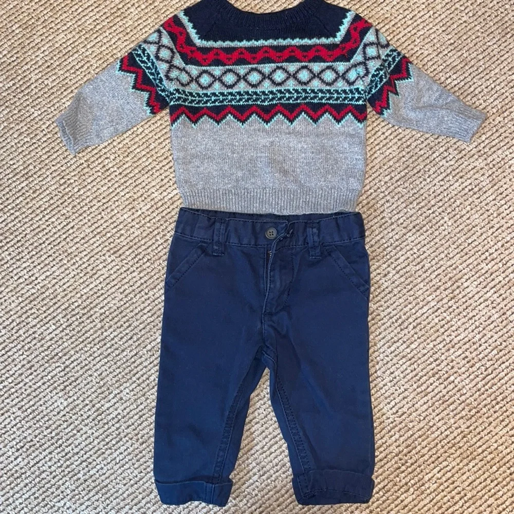 Oshkosh sweater and dressy pants set