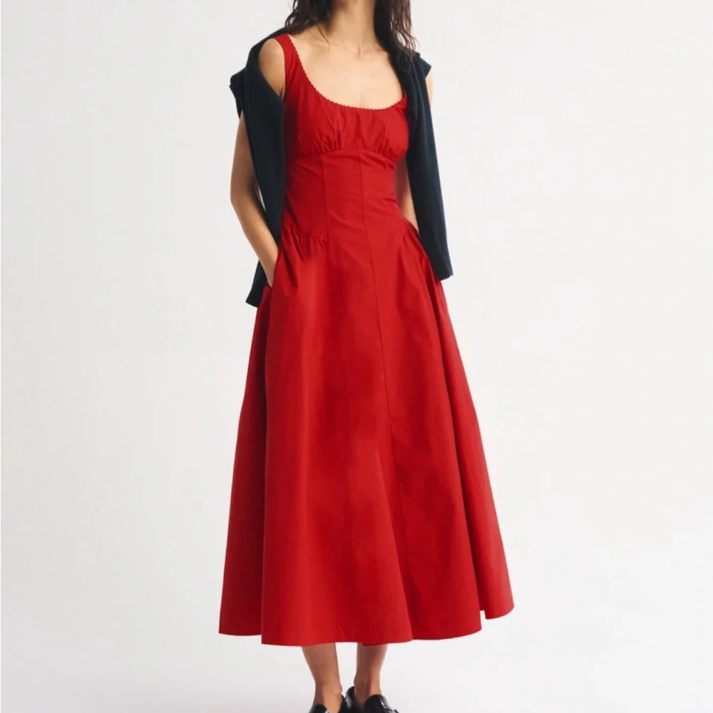 Abercrombie & Fitch Scarlet Red Sleeveless Maxi Dress