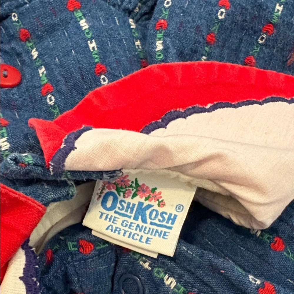 Vintage denim Oshkosh romper size 3-6 mths