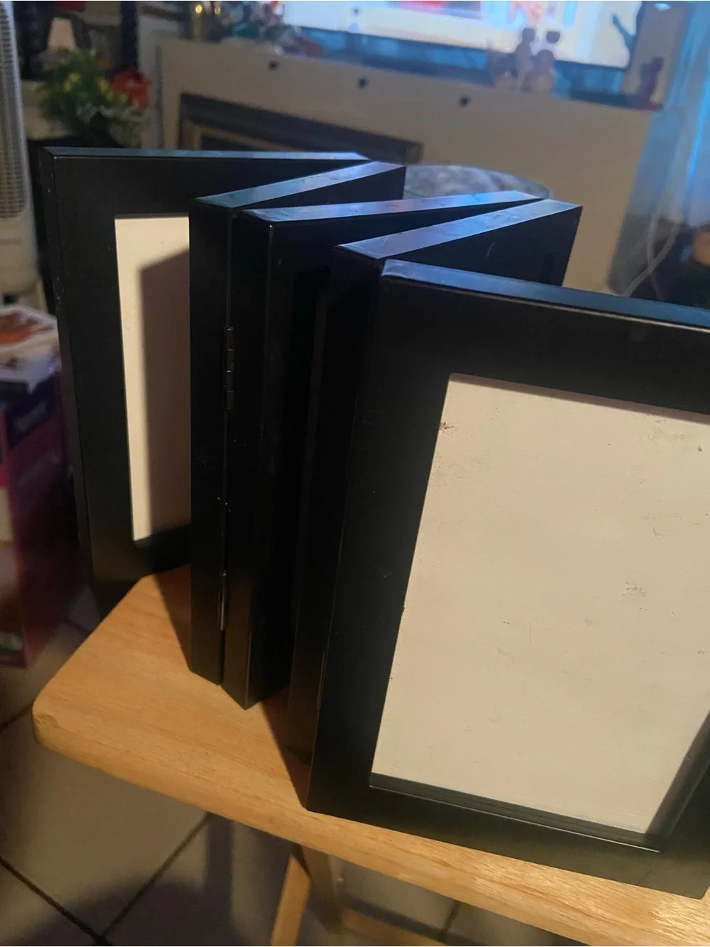 Black Multi-Opening Photo Frame Set of 5 hinged Classic Black Home Accent