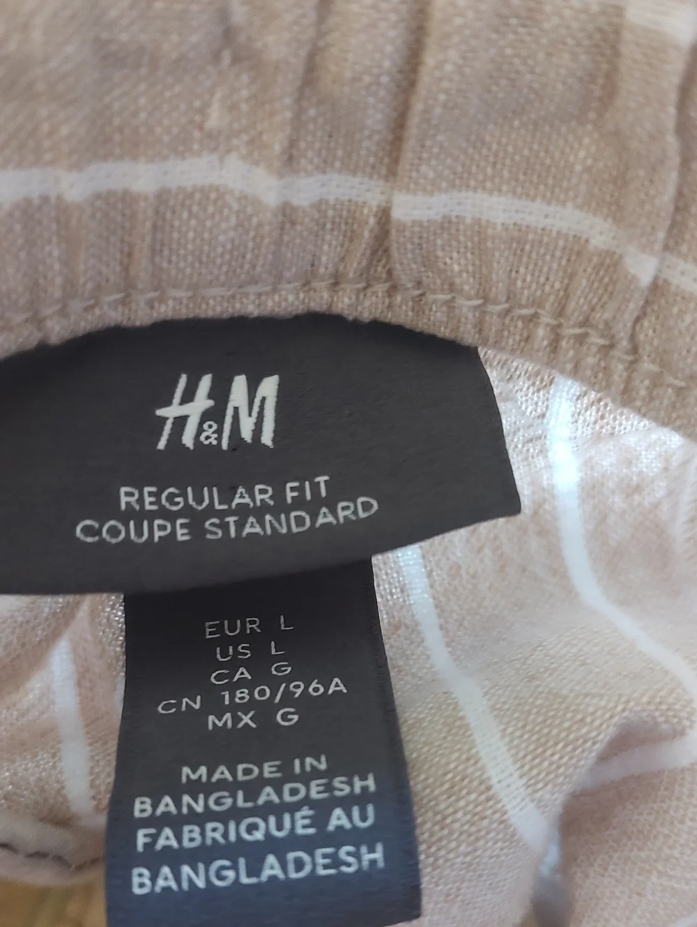 H&M beige drawstring