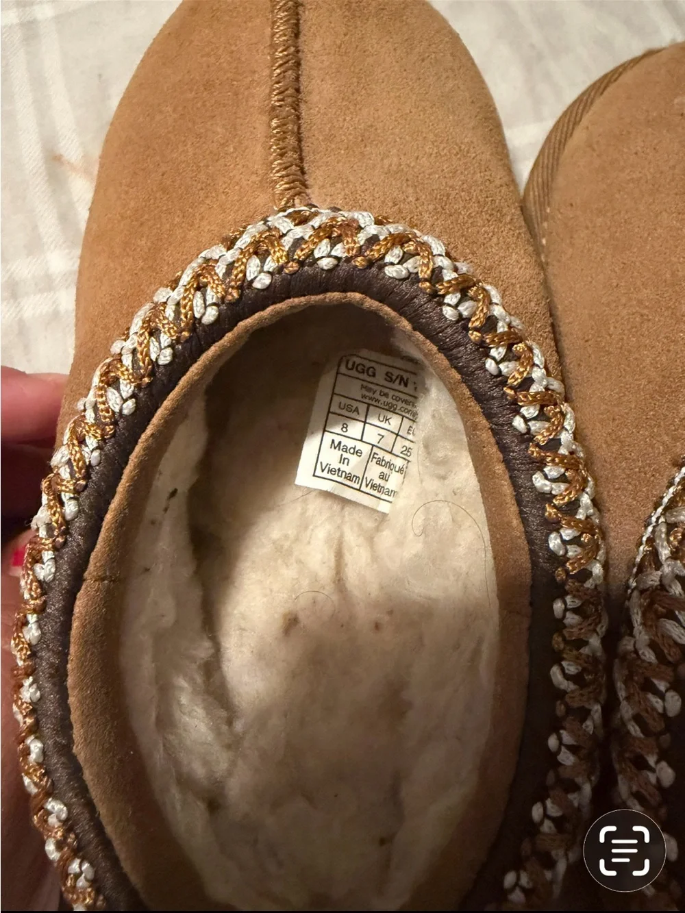 UGG Tasman II Toddler Bootie Slipper Shoes , Chestnut Size US 8/Eu 25