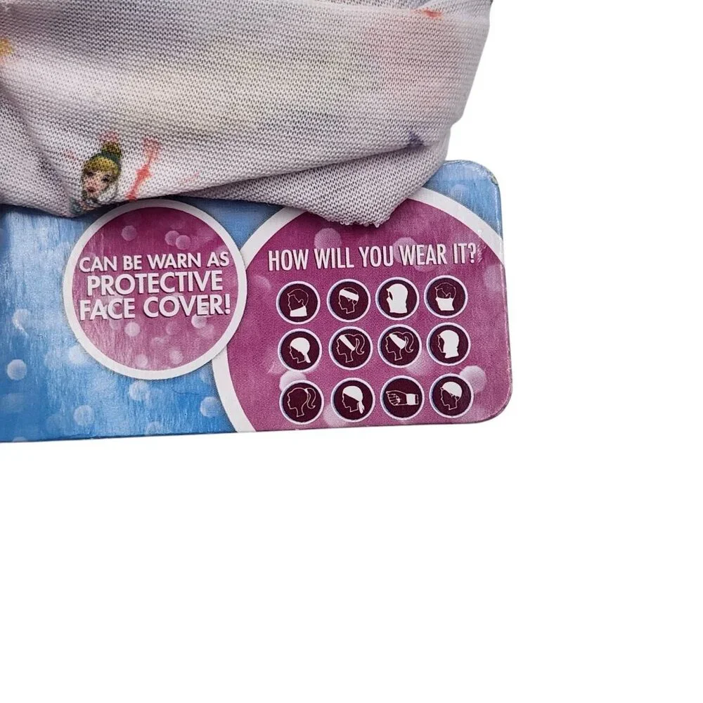 Disney‎ Princess Protective Headband Face Cover Multicolor Washable Reusable 3+