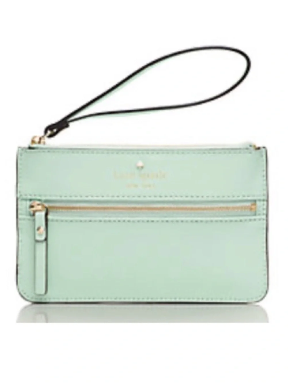 Kate Spade Mikas Pond Bee Wristlet Mint Mojito Green