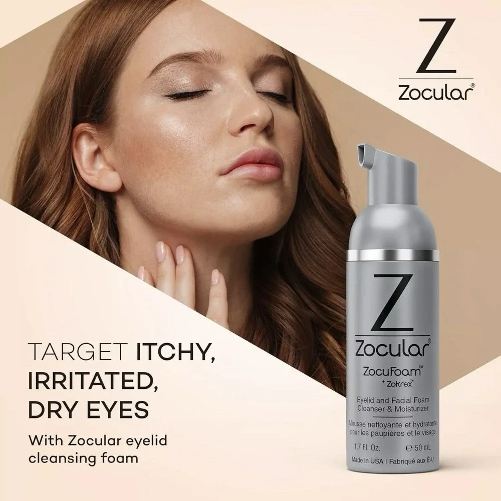 Zocular ZocuFoam‎ Eyelid and Facial Foam Cleanser Moisturizer NEW SEALED