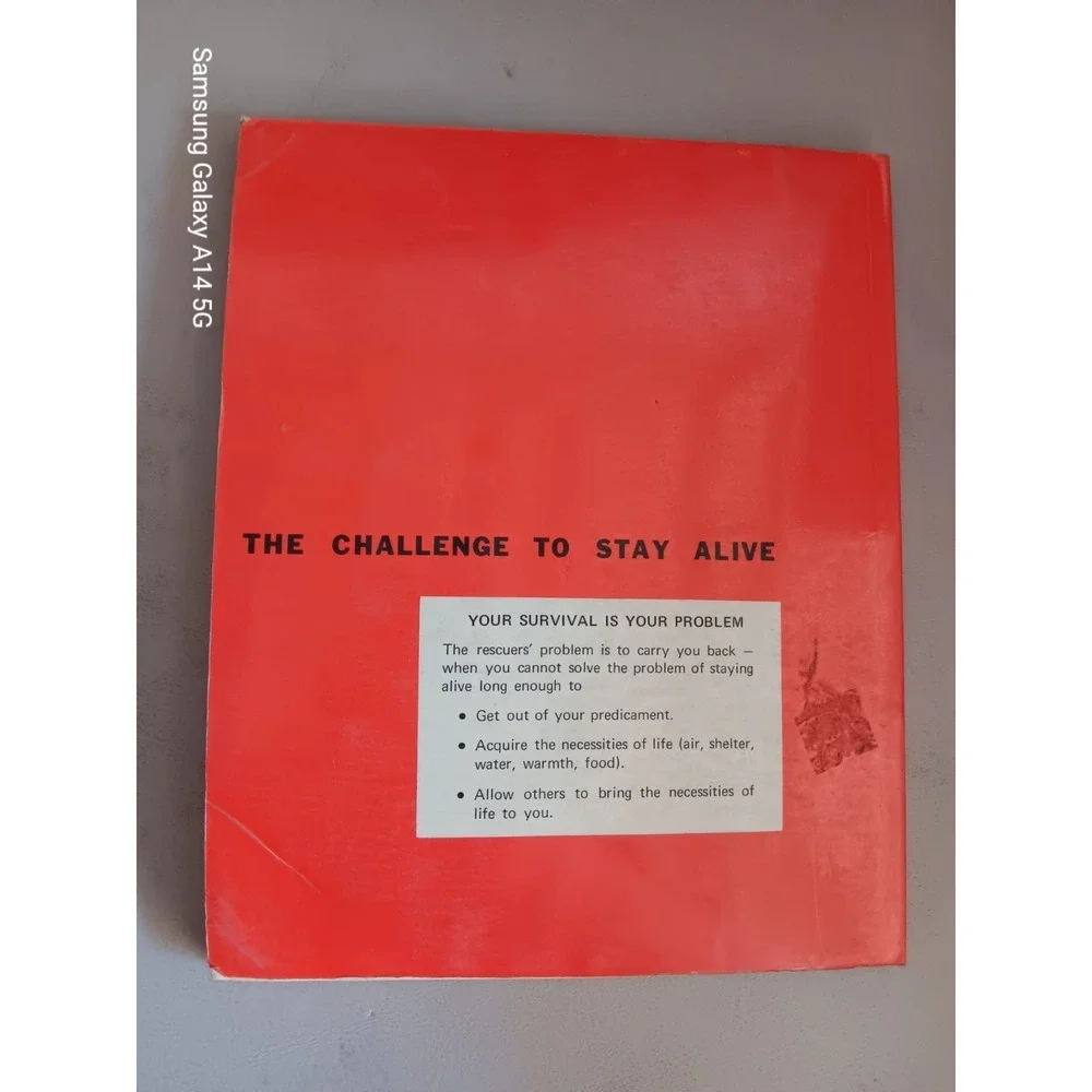 GENE FEAR Surviving Unexpected Wilderness Emergency 1979 Survival Book