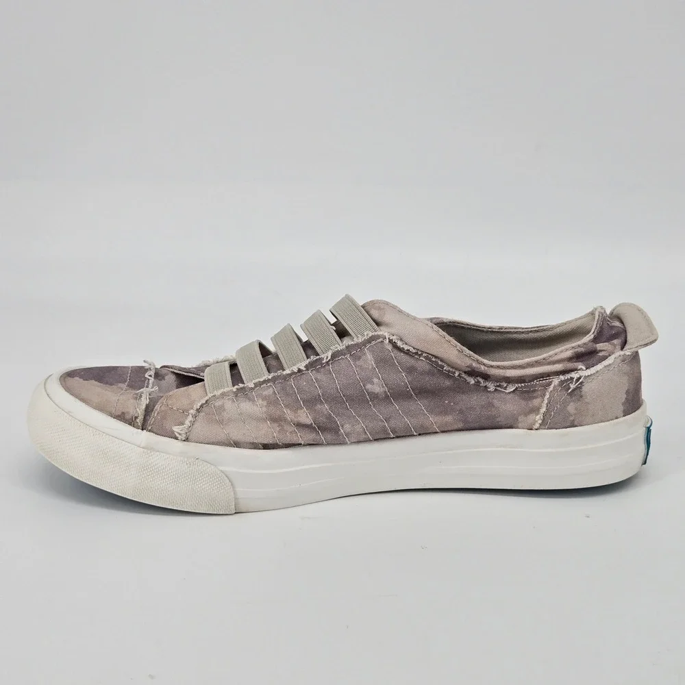 Blowfish Malibu Marley Grey Camo Distressed Slip On Sneaker Canvas Shoes 7