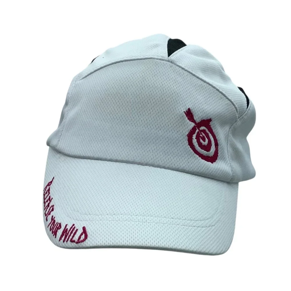 Release Your Wild Marathon‎ Performance Cap Adjustable White Burgundy OS