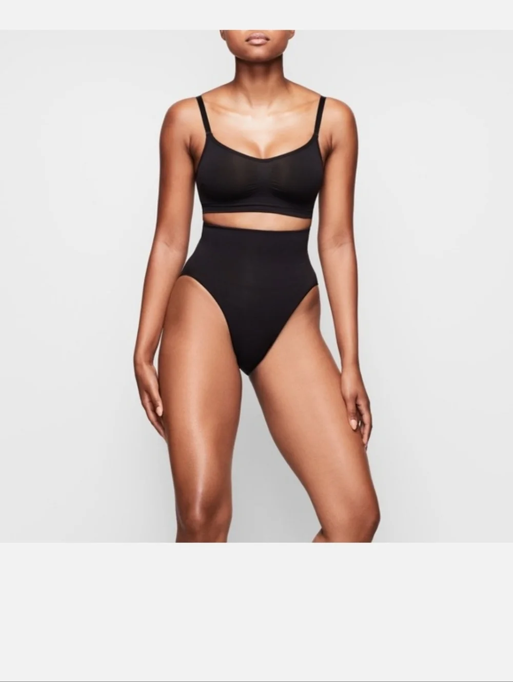 Skims Core Control High Waist Brief Onyx Medium Shapewear Feminine