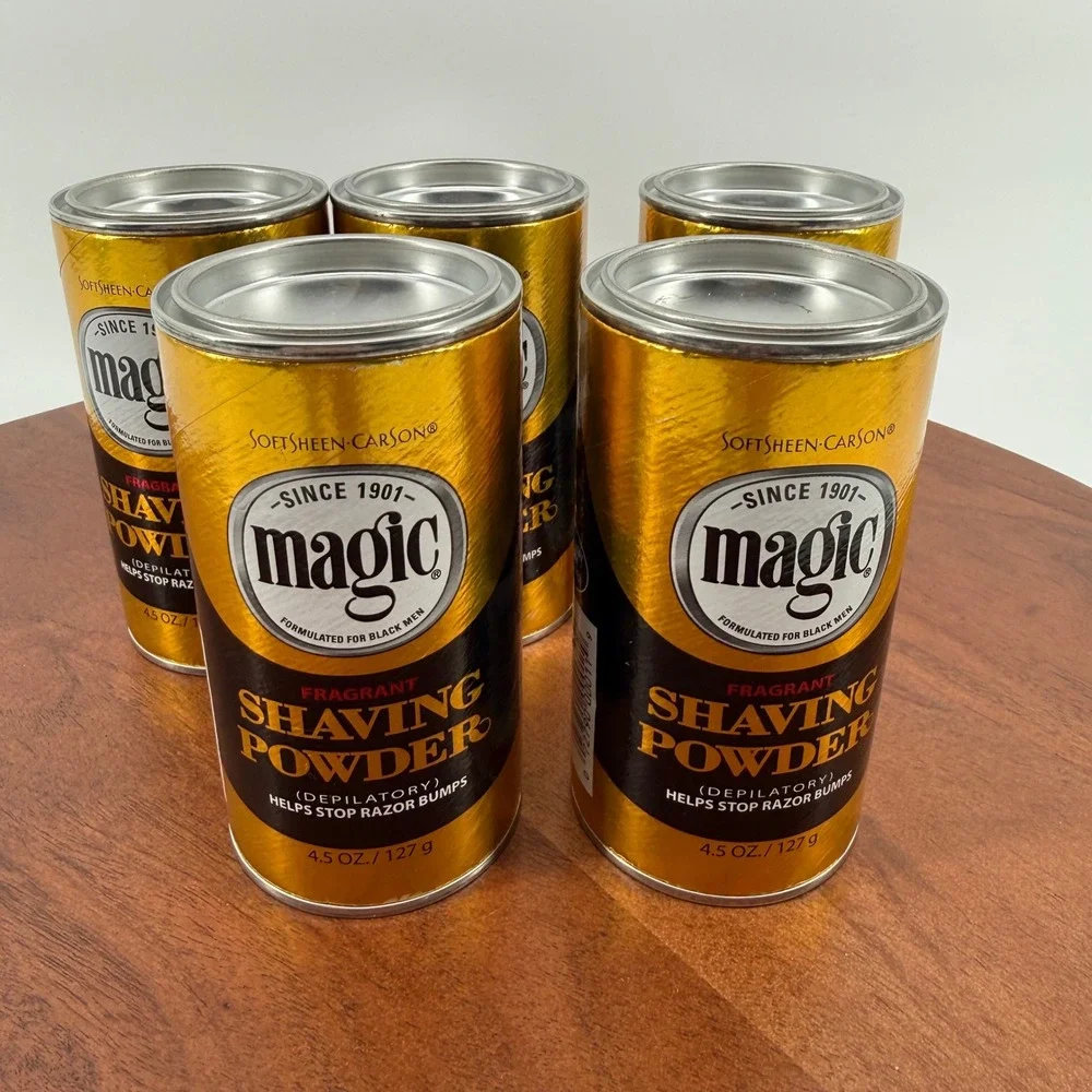 SoftSheen-Carson Magic Shaving Powder Fragrant 4.5oz Lot of 5 Depilatory for Men