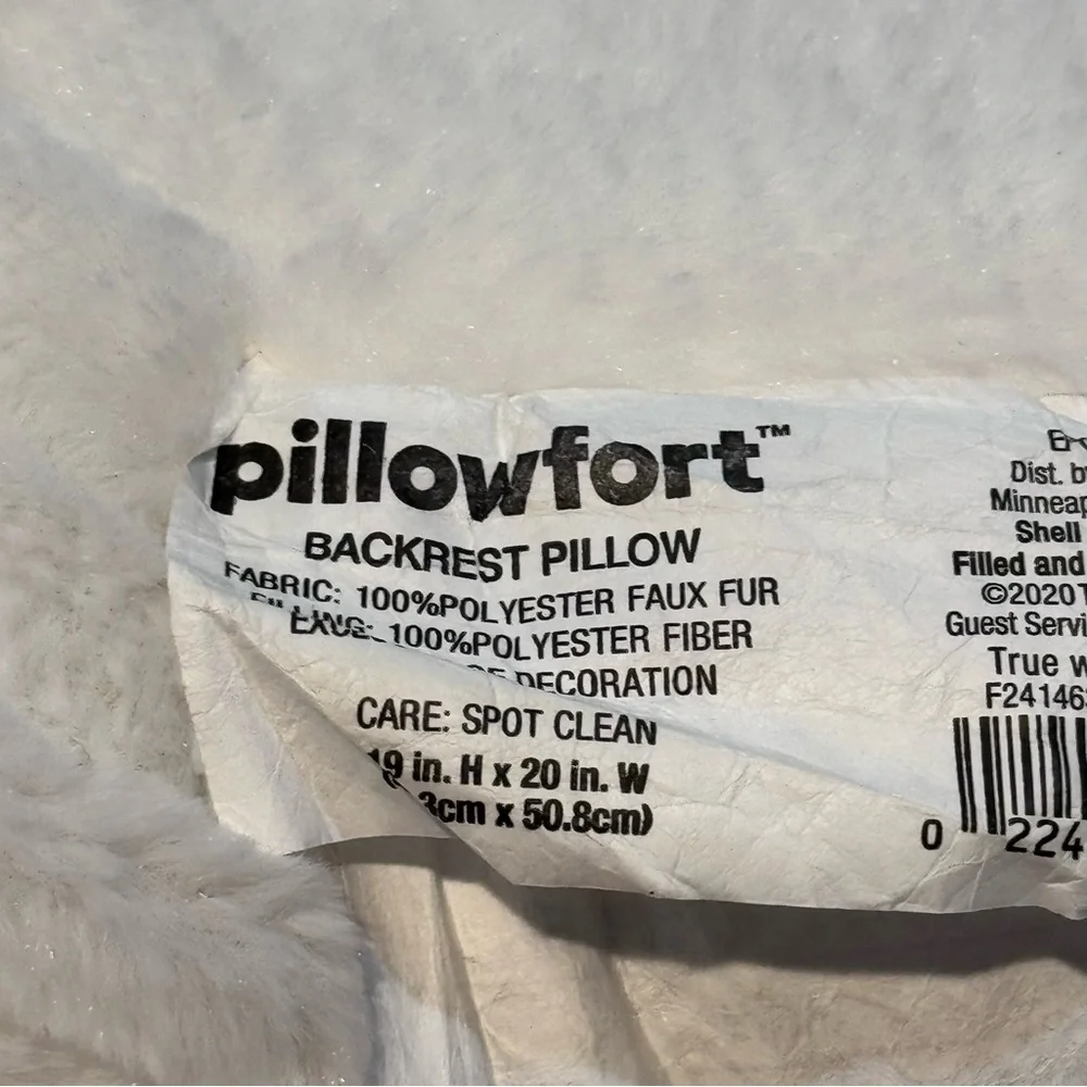 Pillowfort white fuzzy