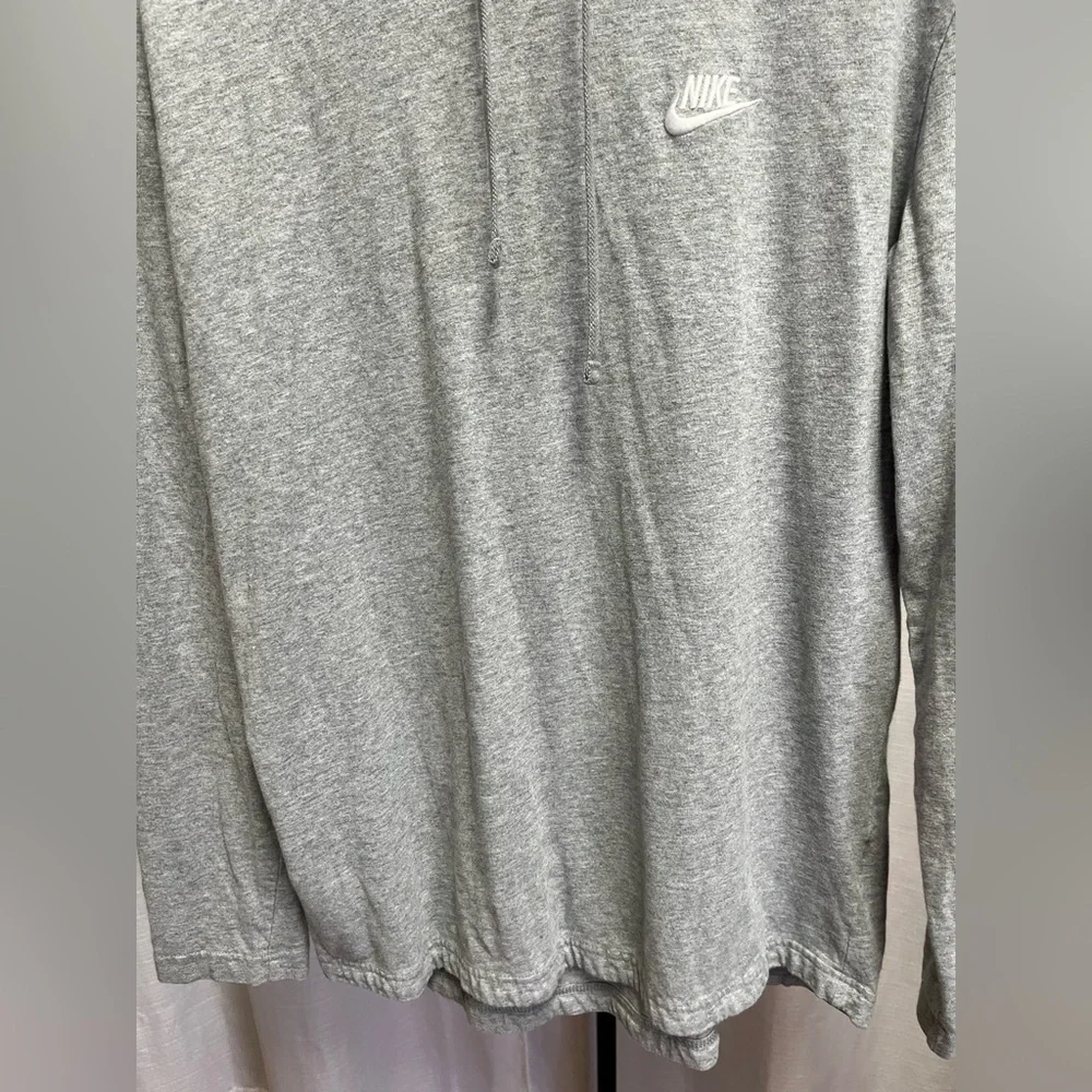 Nike vintage blue tag grey pullover hooded sweatshirt | size XL