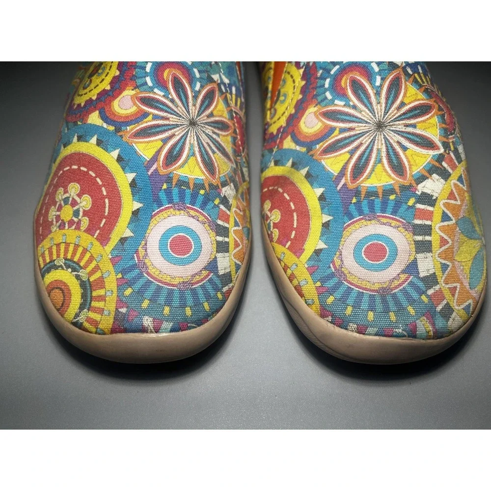 UIN Toledo Shoes Womens Size 10.5 EU 42.5 Art Print Slip On‎ Walking Comfort