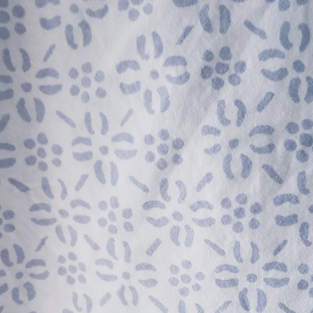 Garnet Hill Set Flat Twin Sheet + 1 Pillowcase Cotton Blue