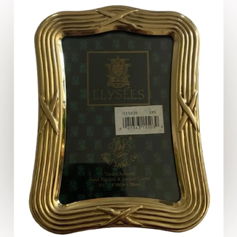 Elysees Loui Michel Cie Brass Picture Frame 3,5” x 5” Tarnish Resistant