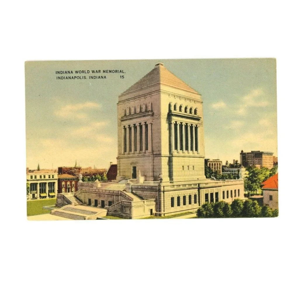 Vintage Postcard‎ Indianapolis Indiana World War Memorial USA Travel Unposted