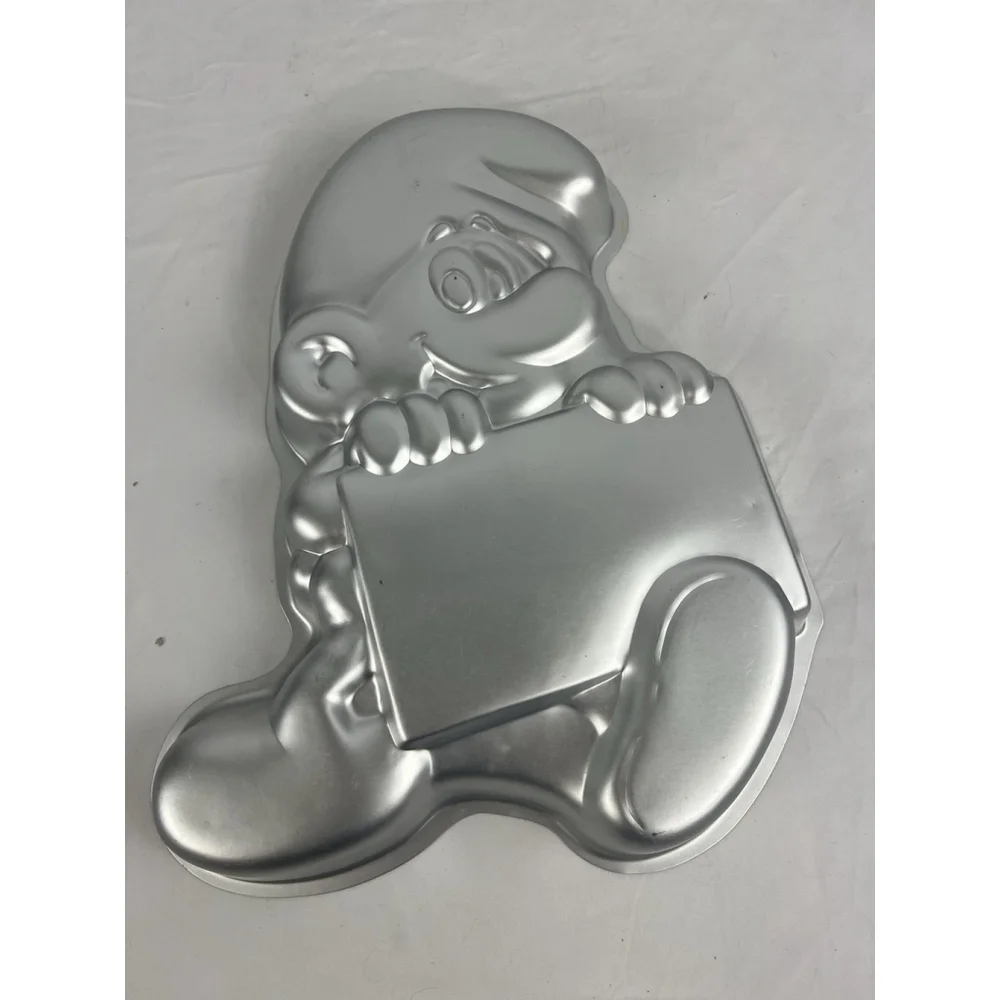 WILTON Smurf 1983 Cake Pan #502-4033 Cartoon Character w/ Message Board