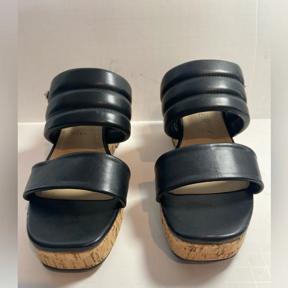 Anne Klein black faux