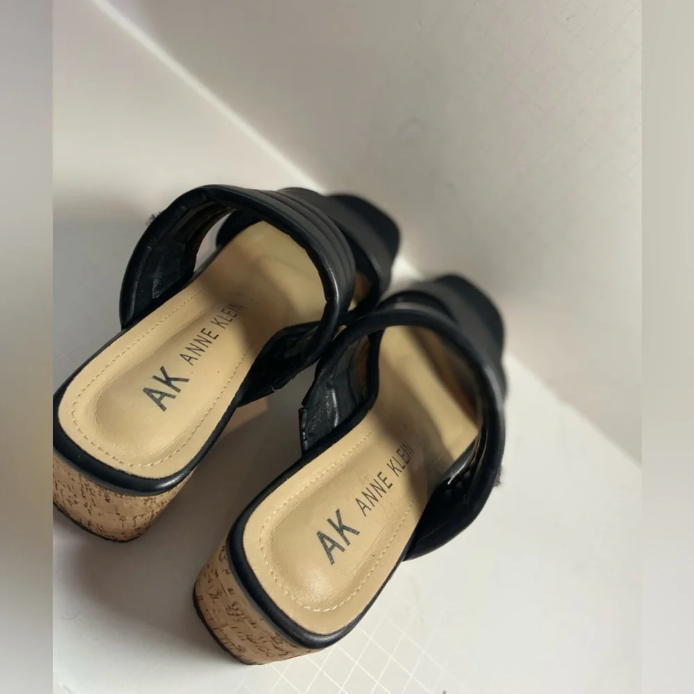 Anne Klein black faux