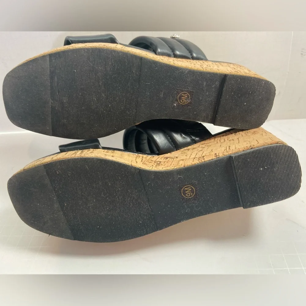Anne Klein black faux