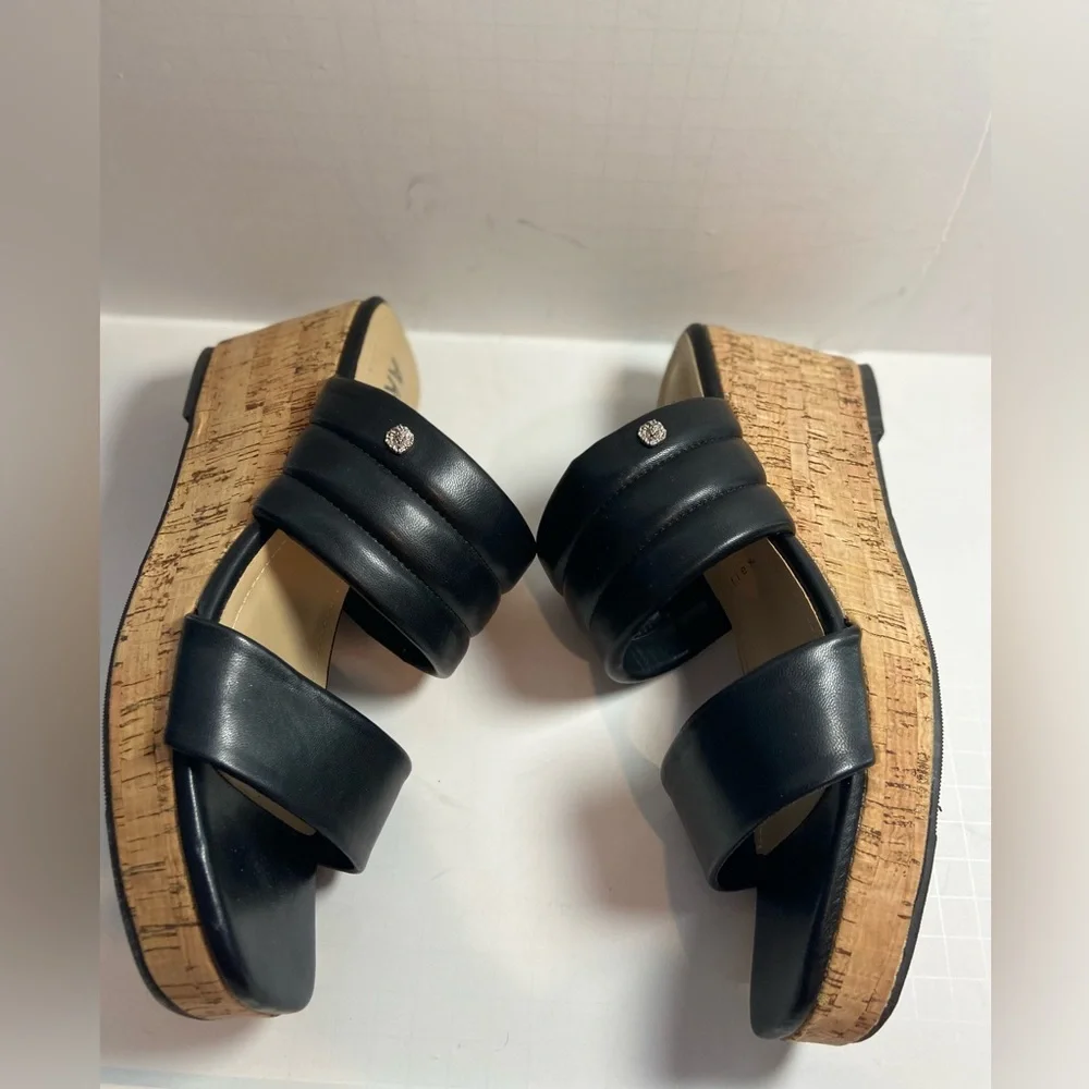 Anne Klein black faux