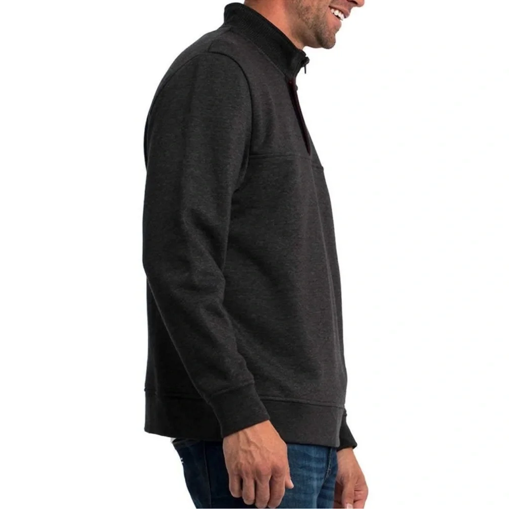 Orvis Signature Quarter Zip Snap Pullover Navy Blue XXL