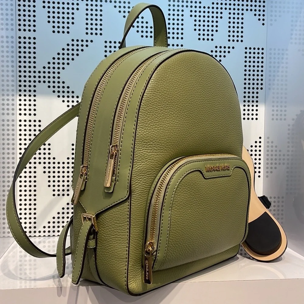 Michael Kors Jaycee Medium Logo Backpack  Light Sage