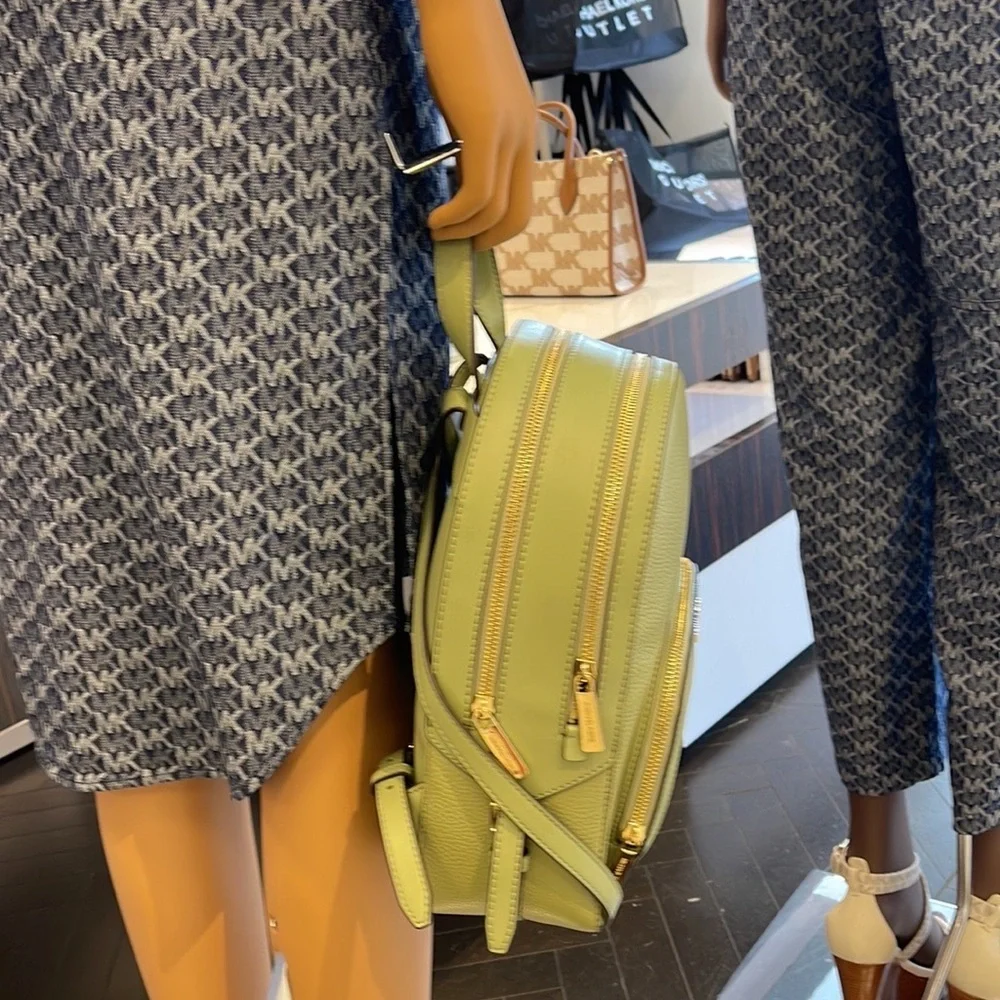 Michael Kors Jaycee Medium Logo Backpack  Light Sage
