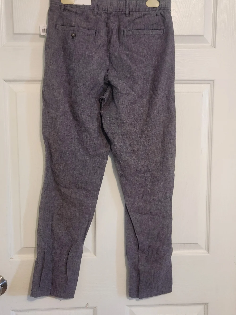 Old Navy Men's Heathered Charcoal Pleated Chinos