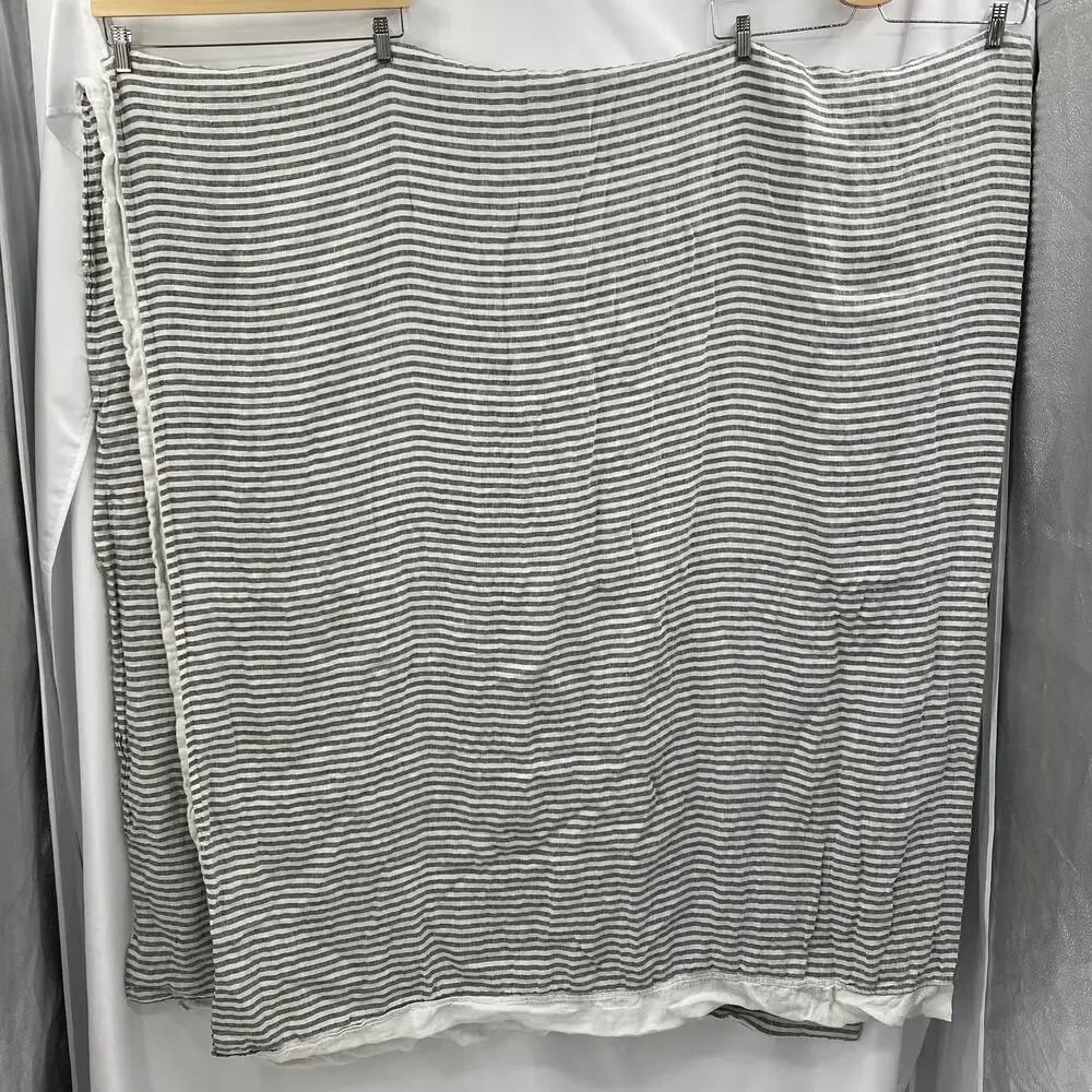Brooklinen European Linen Gray Striped Duvet Set king/cali king