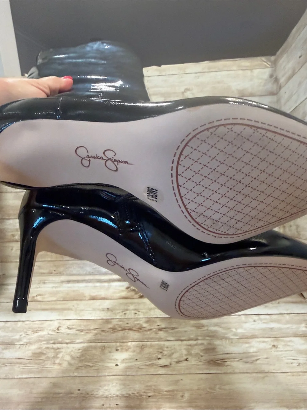 Jessica Simpson shiny black