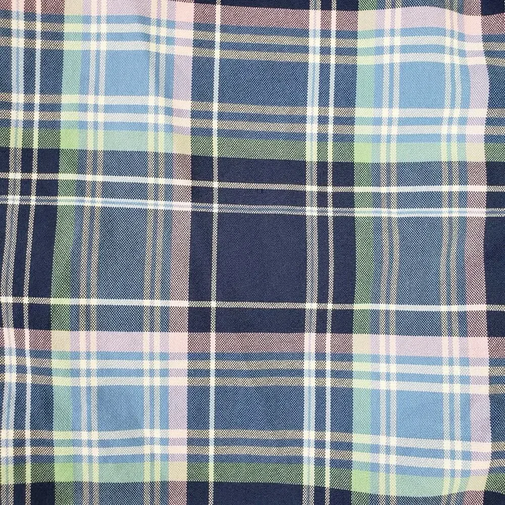 Polo Ralph Lauren Shirt Mens Size Medium M Blue Plaid Short Sleeve Button Down