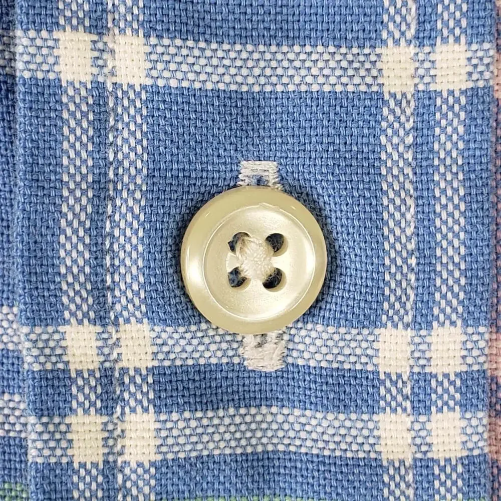 Polo Ralph Lauren Shirt Mens Size Medium M Blue Plaid Short Sleeve Button Down