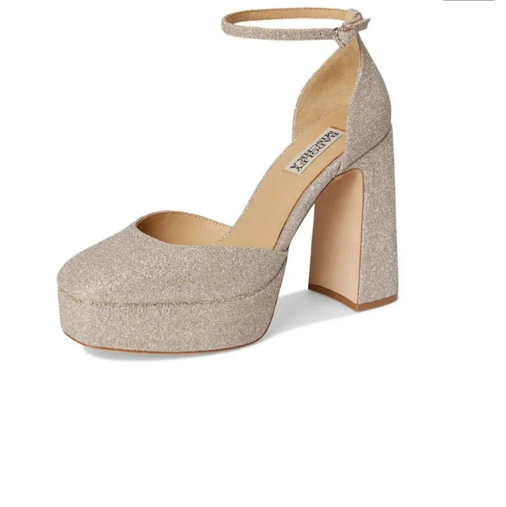 Badgley Mischka Jayda Ankle‎ Strap Platform Pumps Size 7.5