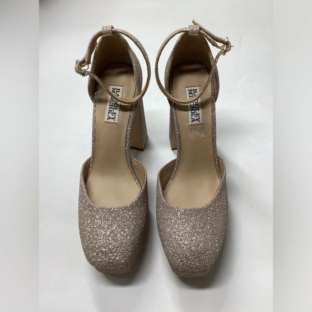 Badgley Mischka Jayda Ankle‎ Strap Platform Pumps Size 7.5