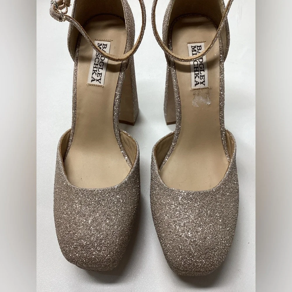 Badgley Mischka Jayda Ankle‎ Strap Platform Pumps Size 7.5