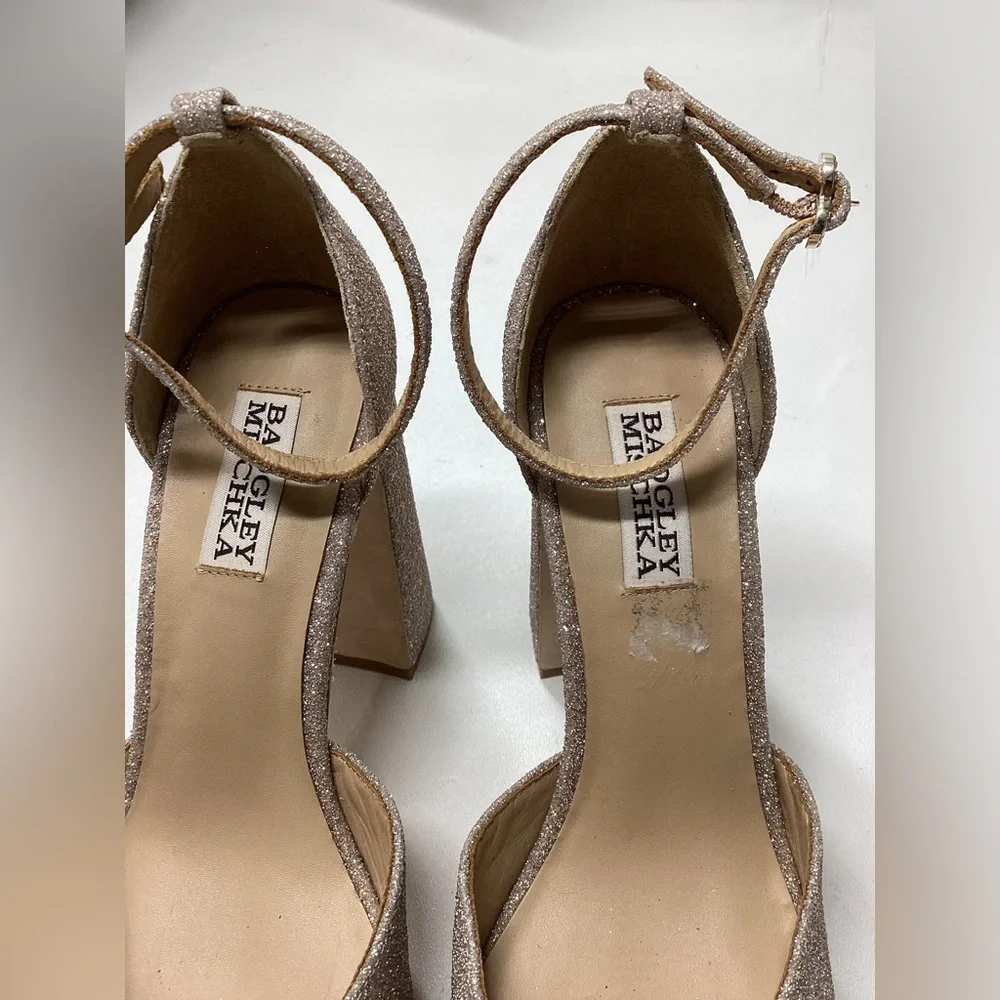 Badgley Mischka Jayda Ankle‎ Strap Platform Pumps Size 7.5