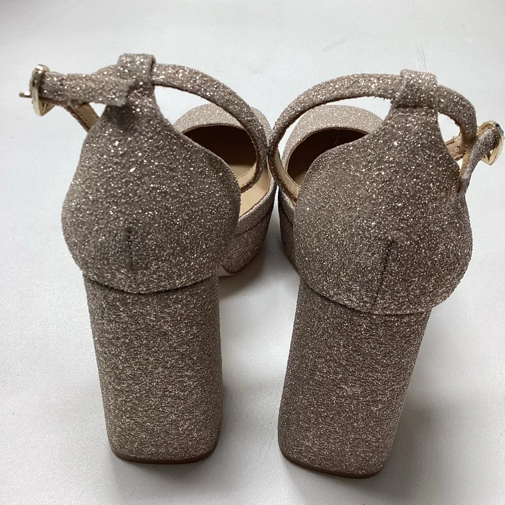 Badgley Mischka Jayda Ankle‎ Strap Platform Pumps Size 7.5