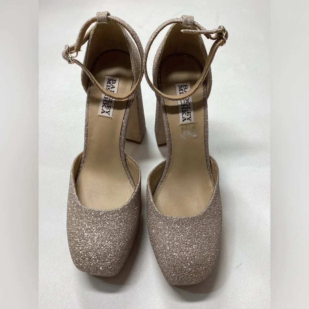 Badgley Mischka Jayda Ankle‎ Strap Platform Pumps Size 7.5