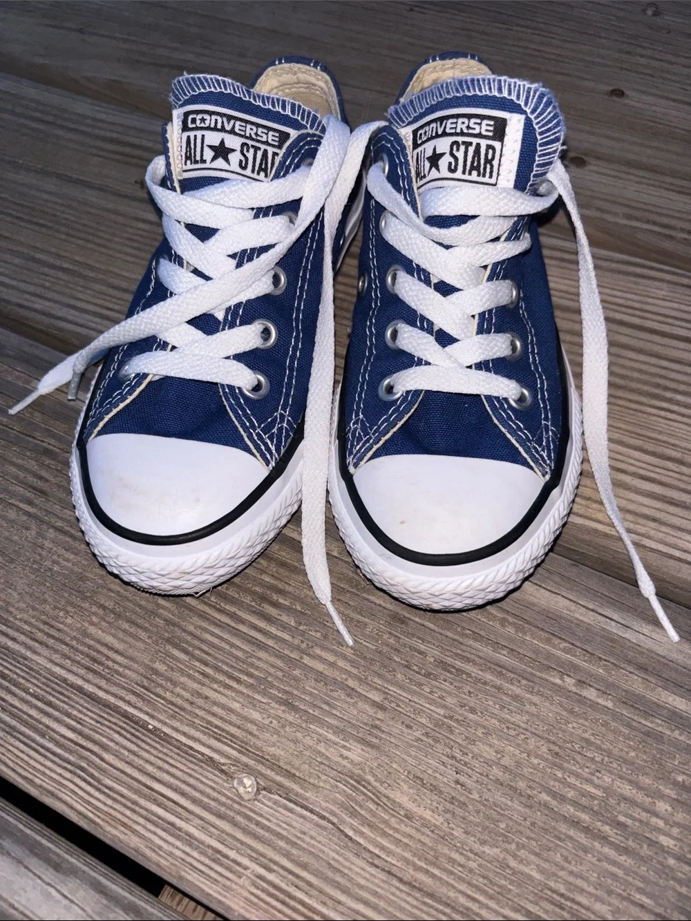 Converse Kids Navy and White Low Top Sneakers