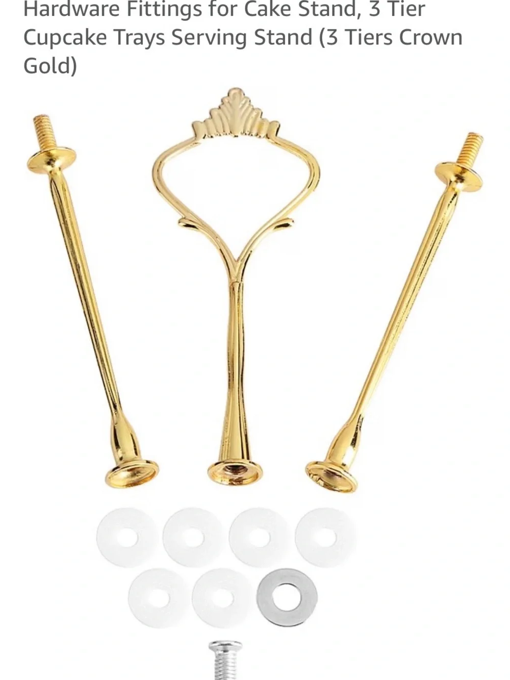 Happy Birthday Cake Topper —with set of 3 tier cake hardware kits.