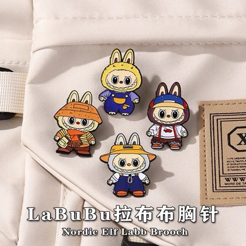 4PCs Labubu Brooch Set-Multicolor-Unique Labubu Jewelry For Outfit/Bag-Fashion