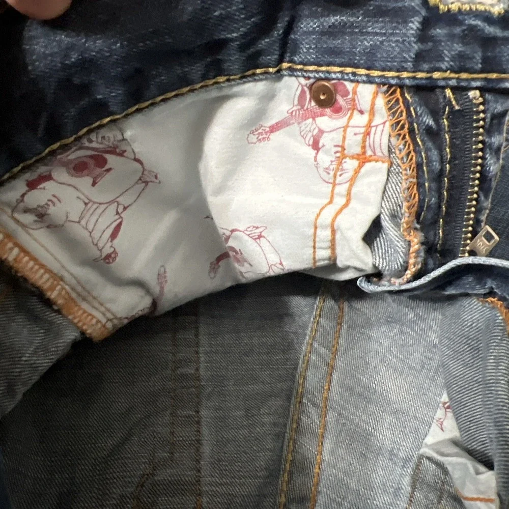 Vintage‎ True Religion World Tour Men's Jeans Billy Row 28 Seat 34 USA