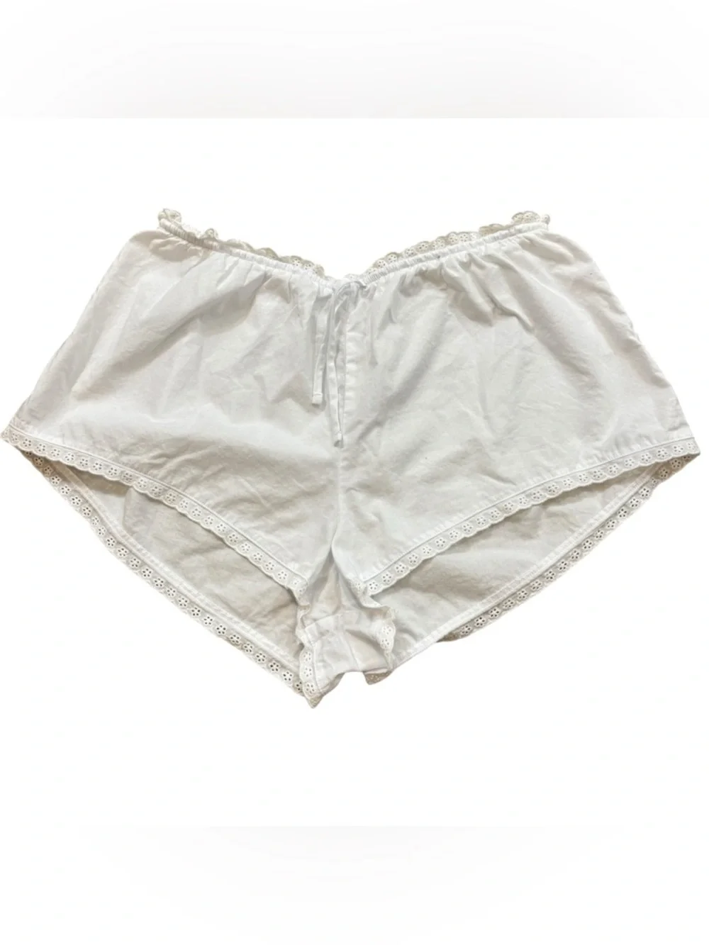 Pink by Frankie’s Bikinis White‎ Swim Cover Up Lounge Shorts Size Small