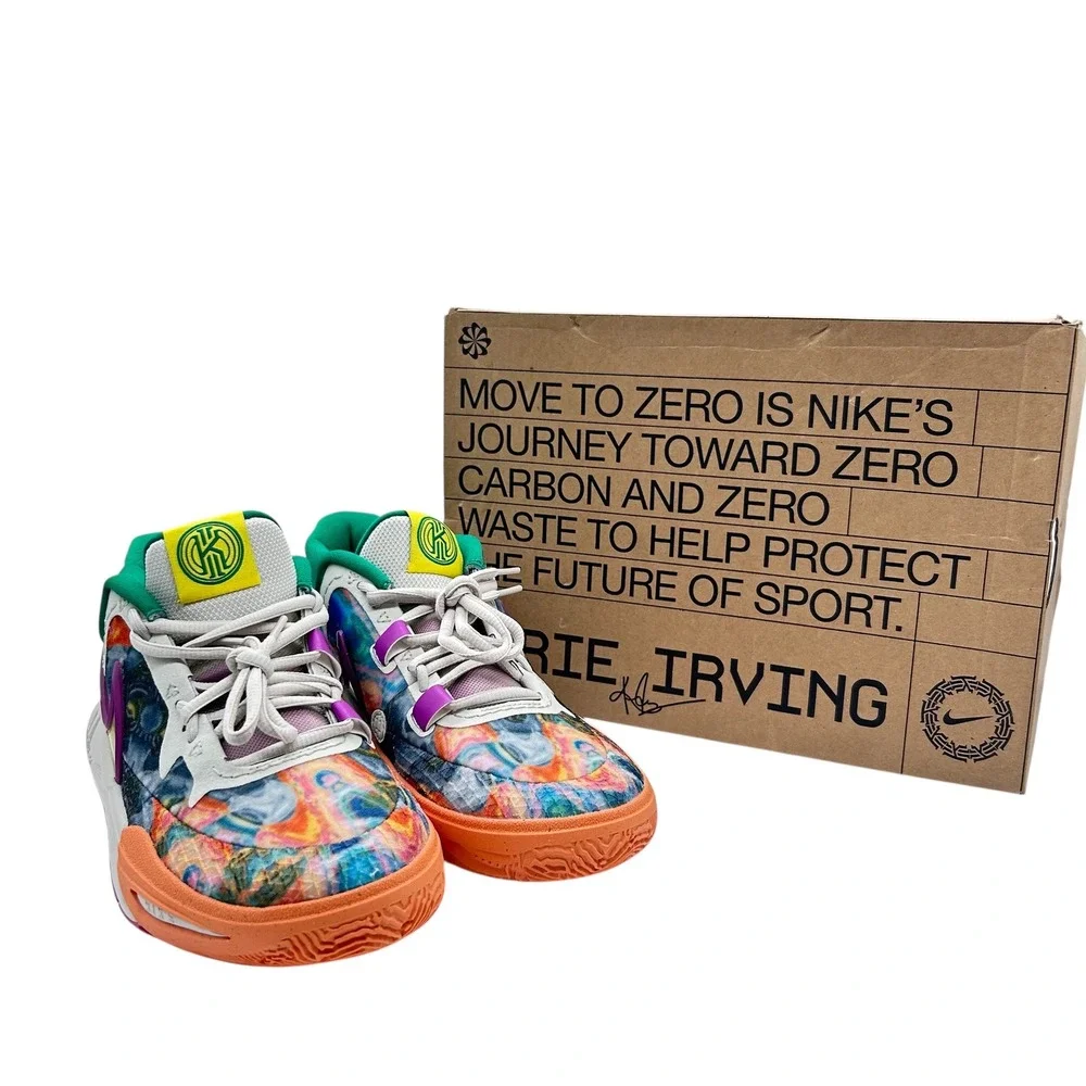 NEW‎ Nike Kyrie 8 GO Basketball Shoes Kids Youth 6Y Light Bone Yellow Strike