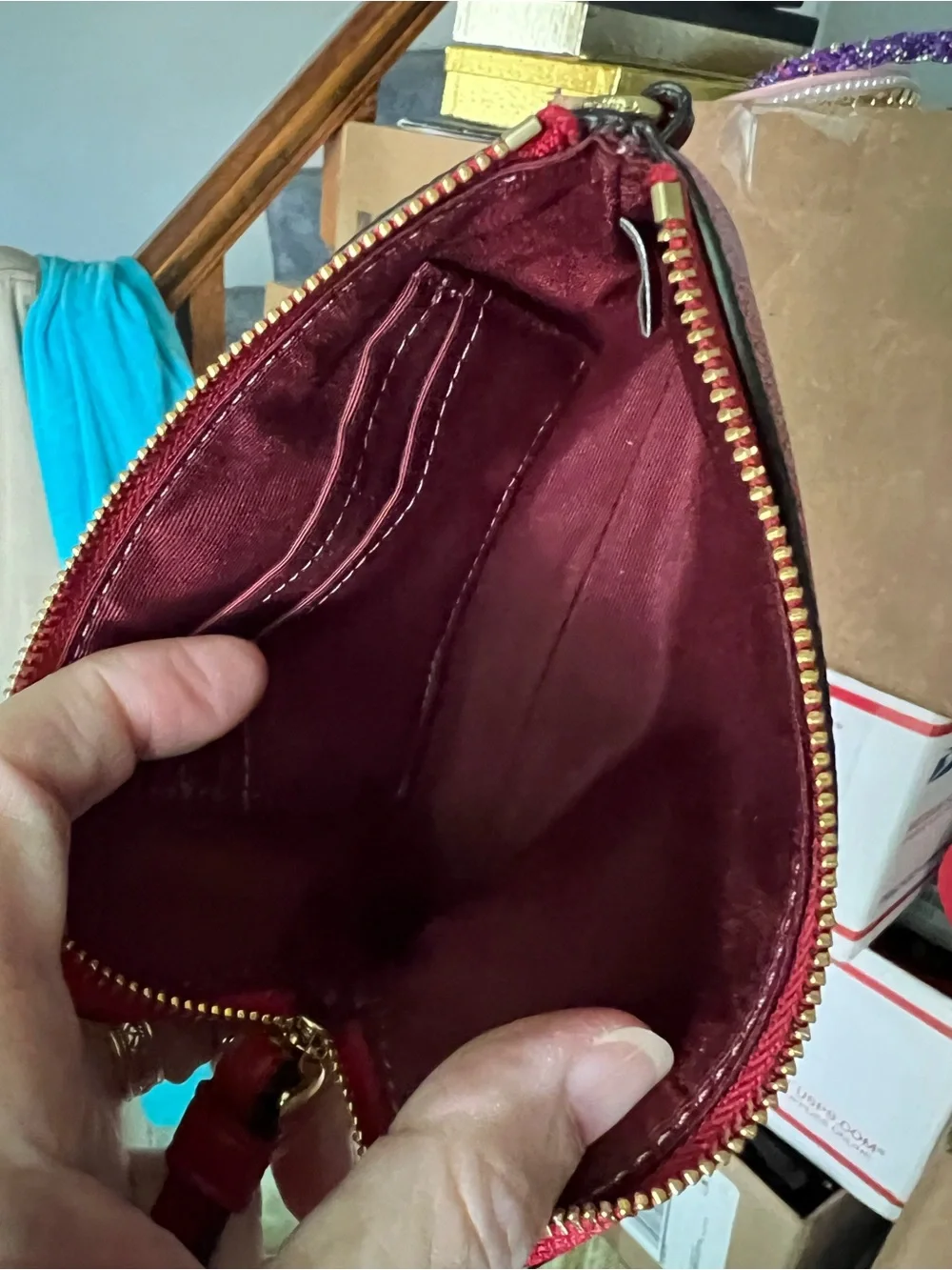 Coach wristlet accents use