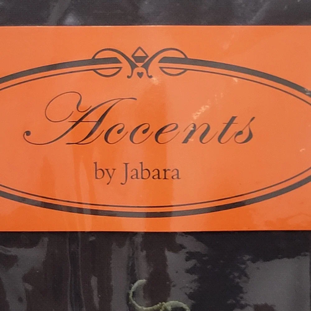 Accents by Jabara Halloween Pumpkin Dinner Napkins Set of 4 Black Vintage 2005