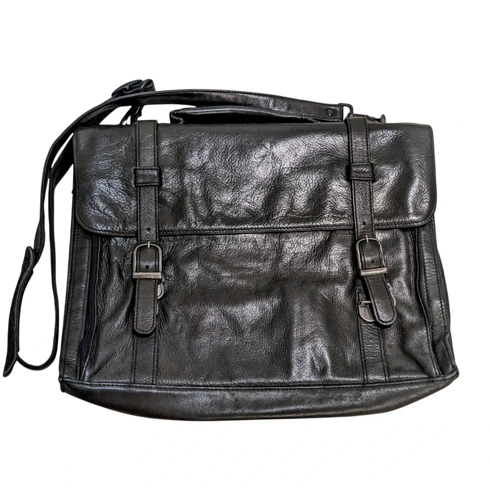 Scully black leather