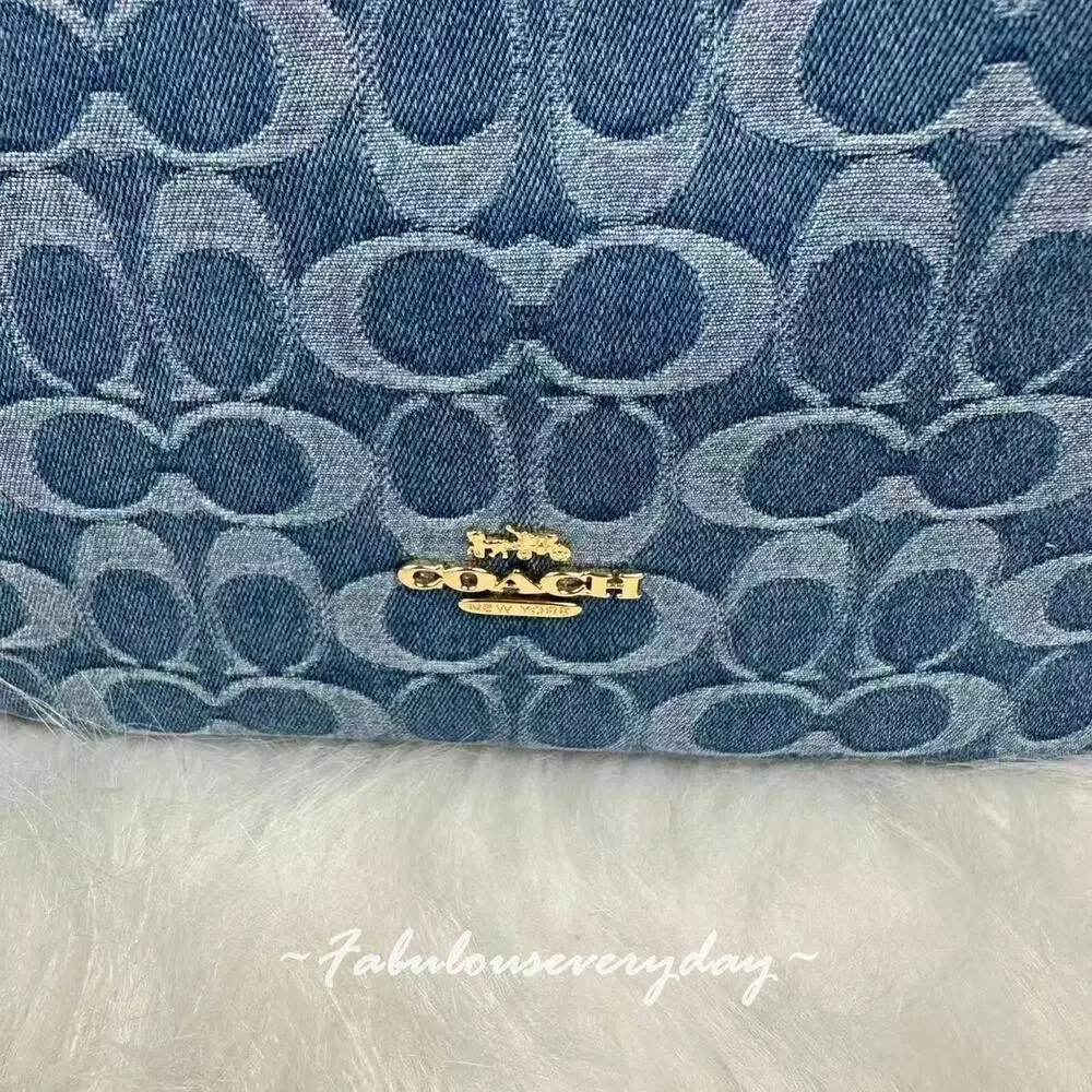 Coach Hadley Convertible Crossbody Bag in Signature Denim/Gold/Indigo CDB98 NWT