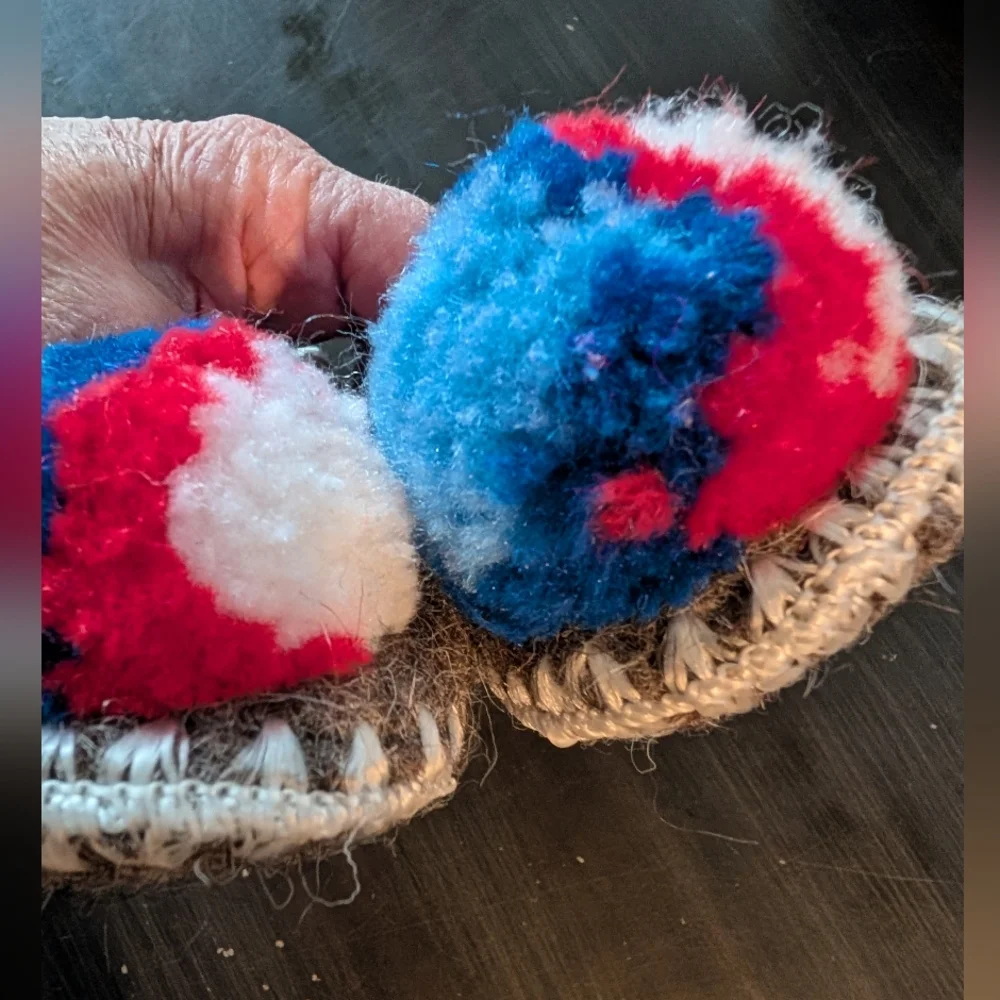 Greek pompom slippers wool toddler 8